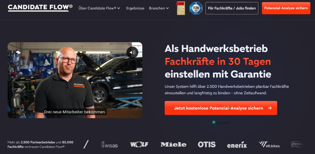Glow - Social Recruiting Agenturen für Handwerk CandidateFlow