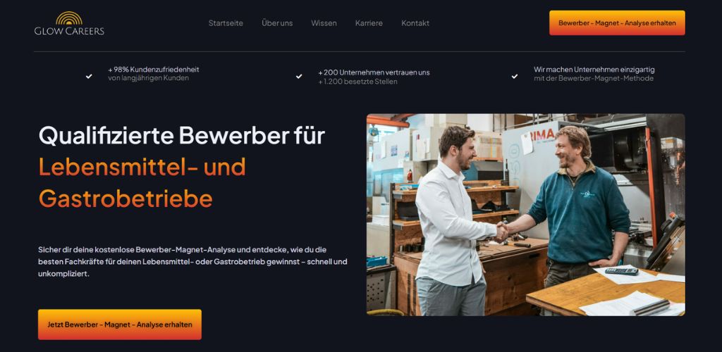 glow careers besten social recruiting agenturen für lebensmittelbetriebe