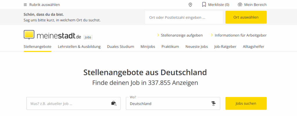 Die besten Jobbörsen - meinestadt Die besten Jobbörsen - meinestadt
