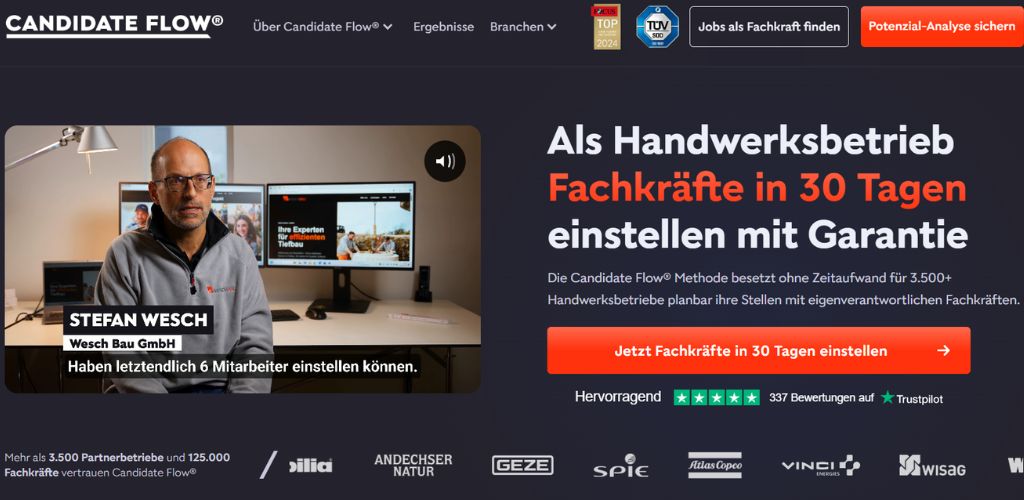 recruiting agentur für handwerk candidate flow