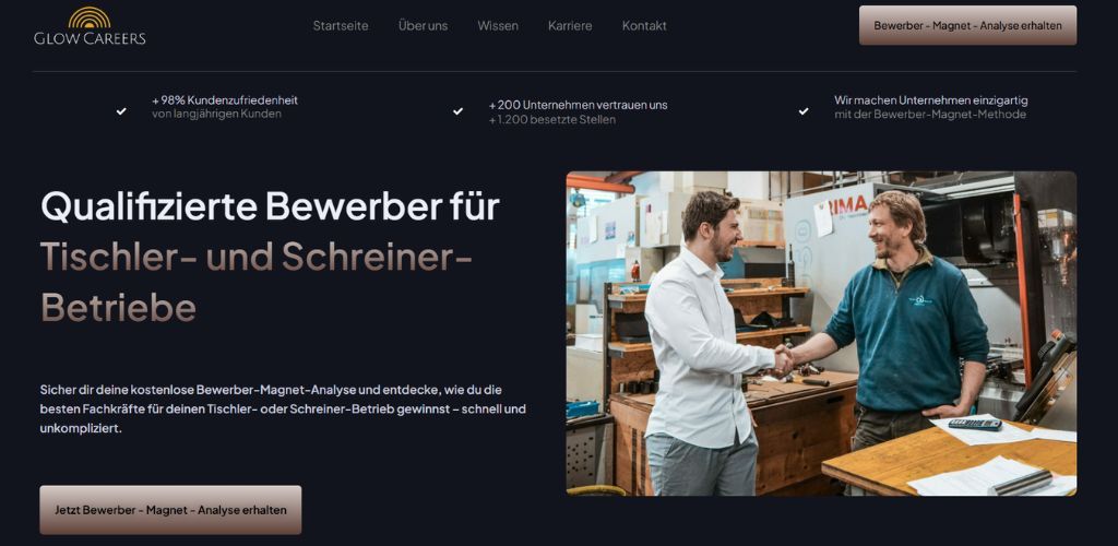 beste recruiting agentur für tischler schreiner glow careers