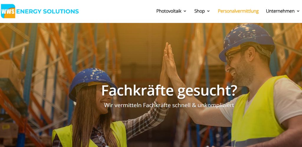 personalvermittlung für photovoltaik wws energy solution
