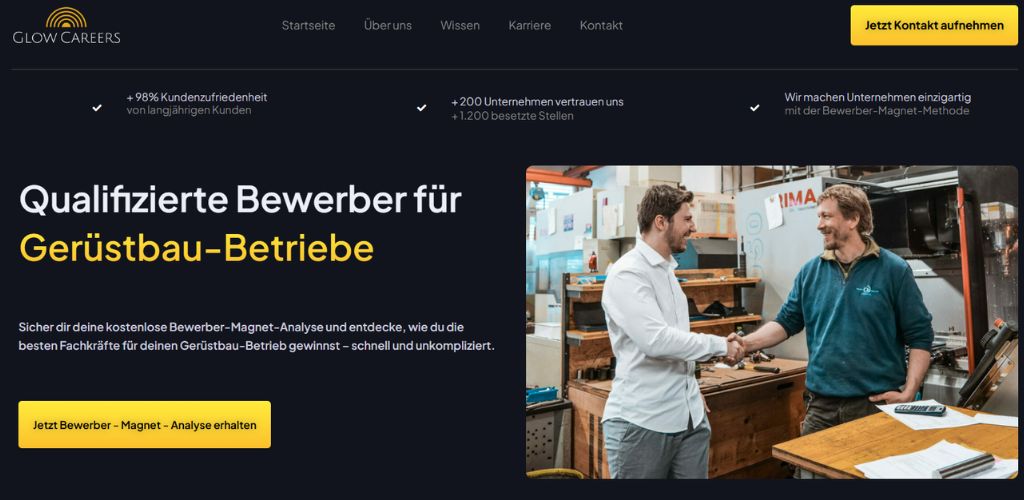 beste employer branding agentur für gerüstbau glow careers