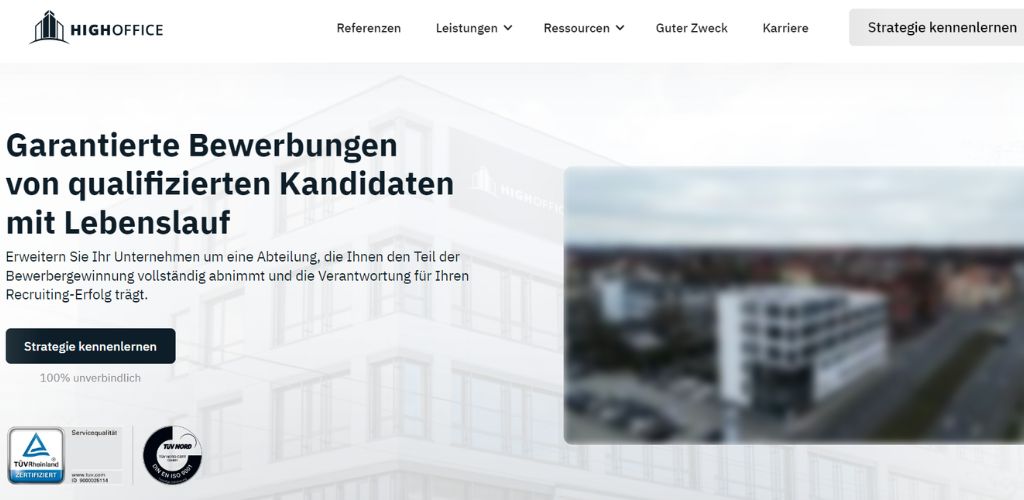 beste agentur für mitarbeitergewinnung highoffice