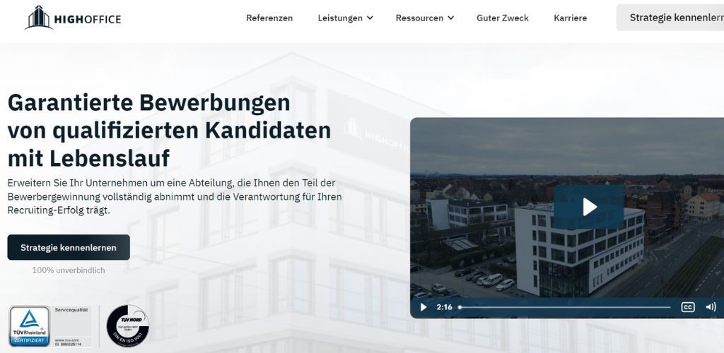 externe personalgewinnung deutschland high office