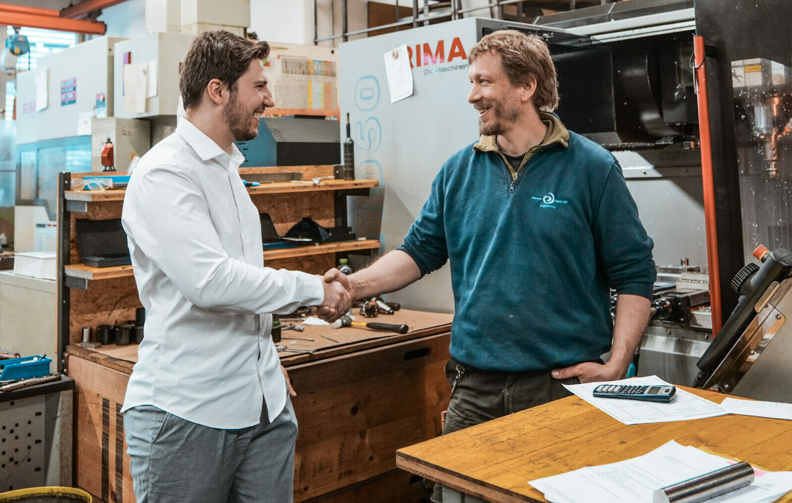 Professionals collaborating on a project